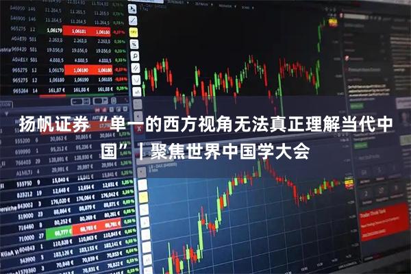 扬帆证券 “单一的西方视角无法真正理解当代中国”｜聚焦世界中国学大会