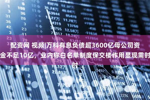 配资网 视频|万科有息负债超3600亿母公司资金不足10亿，业内称白名单制度保交楼作用显现需时